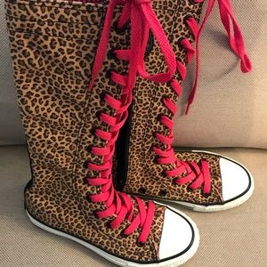 Converse All Star High Top Leopard Print Sneakers